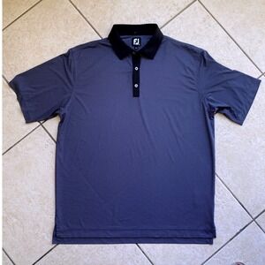 FootJoy Golf Polo Mens XL Blue Excellent FLCC Embroidered Performance Stretch